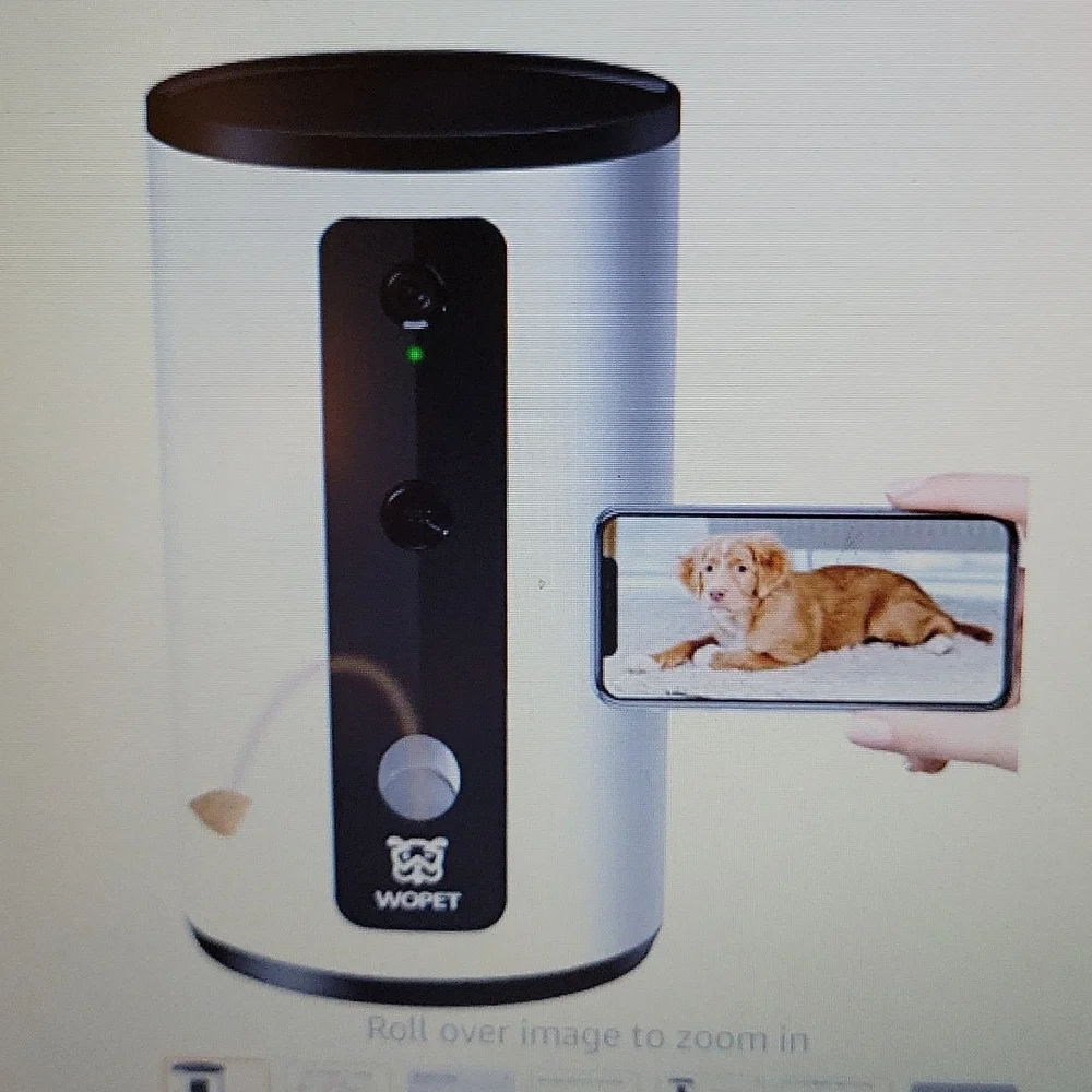 WOPET Intelligent Pet Camera Treat Dispenser Full HD WiFi Night Vision New…